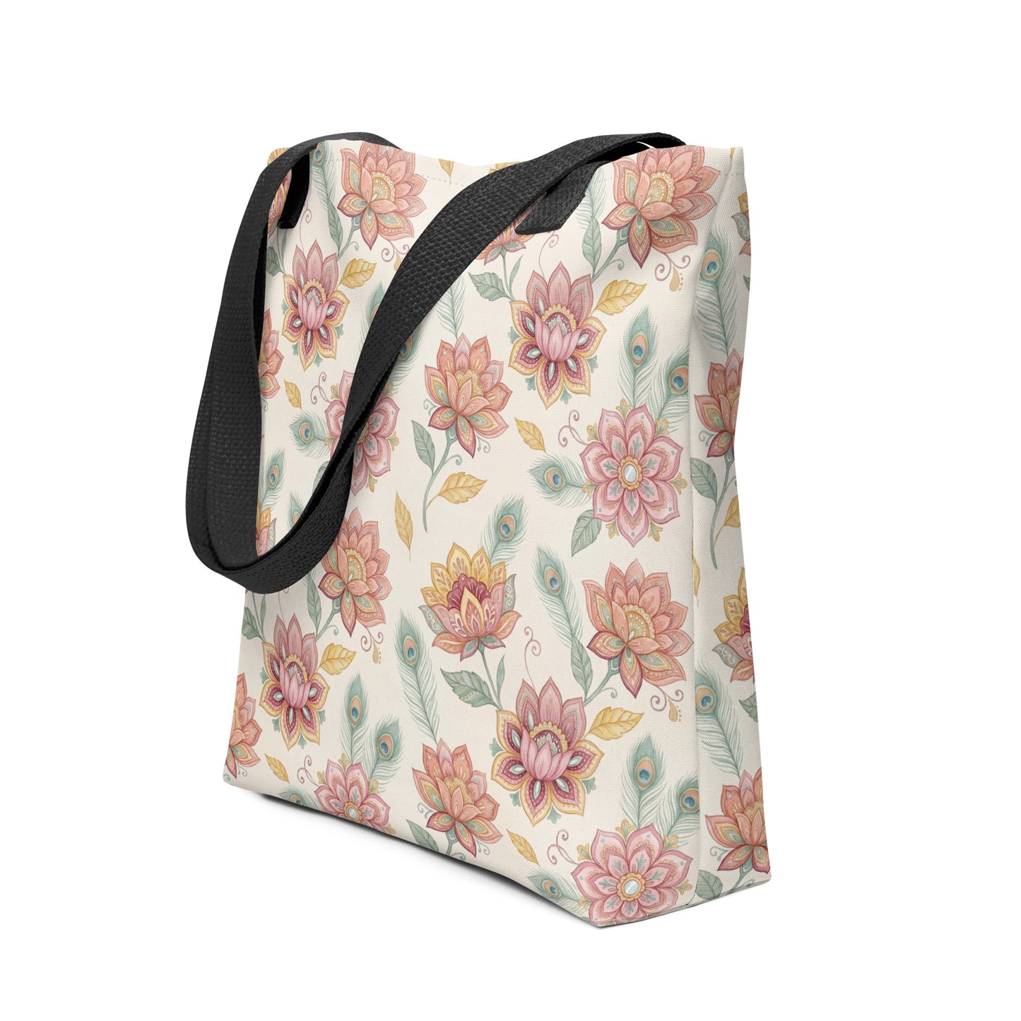 Side view of bahaar print tote