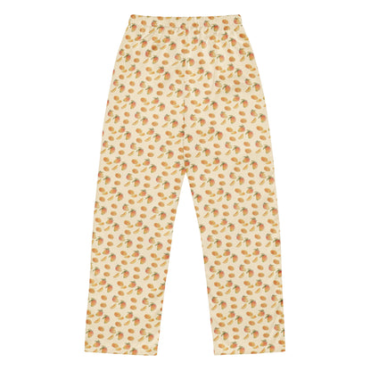 Back view of aam mango fruit print pajama bottoms inspired by South Asian nostalgia and heritage