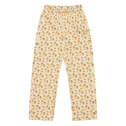 Front view of aam mango fruit print pajama bottoms inspired by South Asian nostalgia and heritage