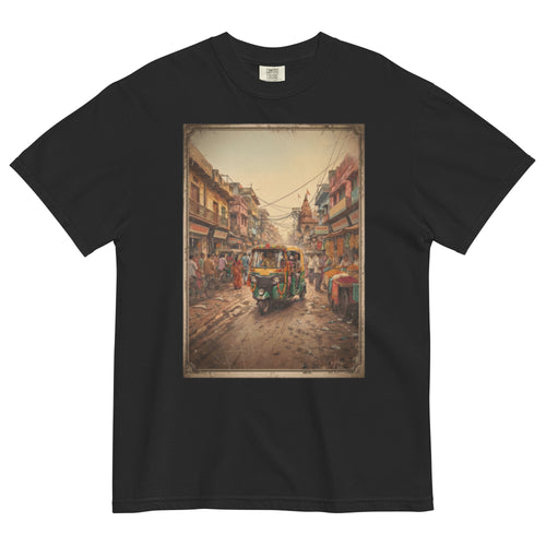 Front view of auto print poster tee