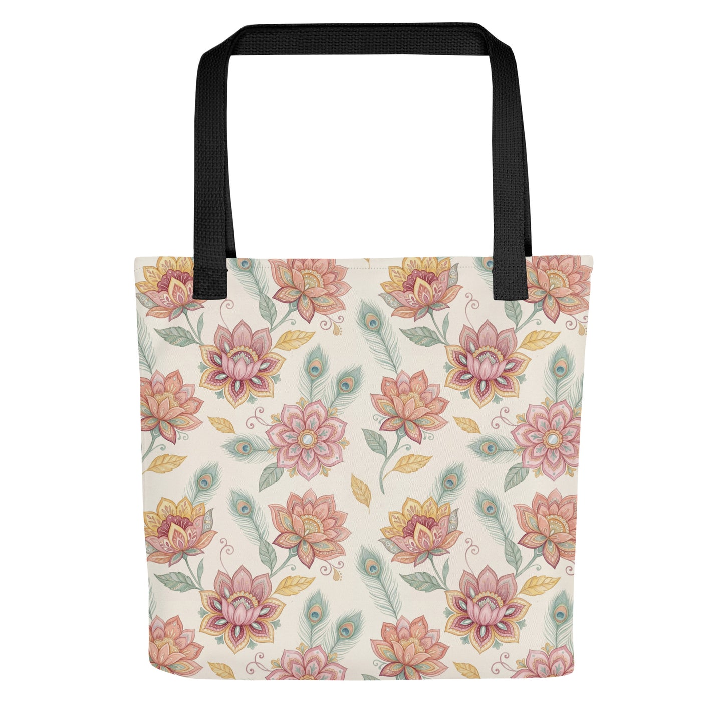 Front view of bahaar print tote