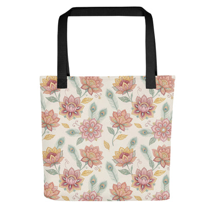 Front view of bahaar print tote