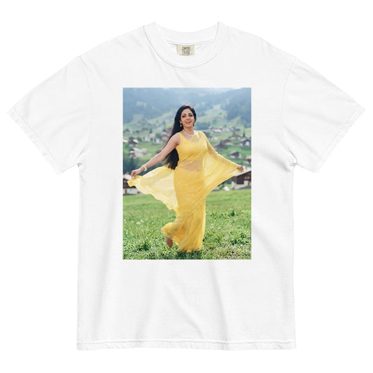 Front view of Sridevi Chandni inspired Bollywood poster tee