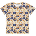 Front view of danish butter cookie tin kids tee