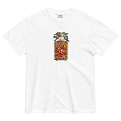 Front view of garam masala inspired graphic tee