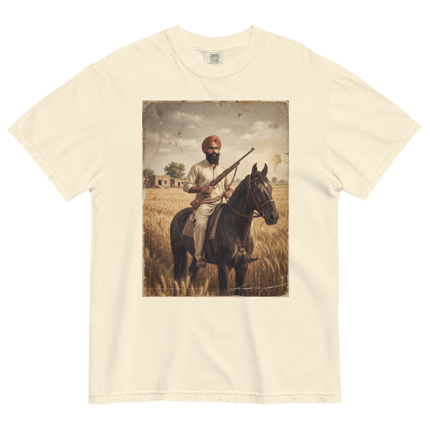 Front view of Jatt poster tee