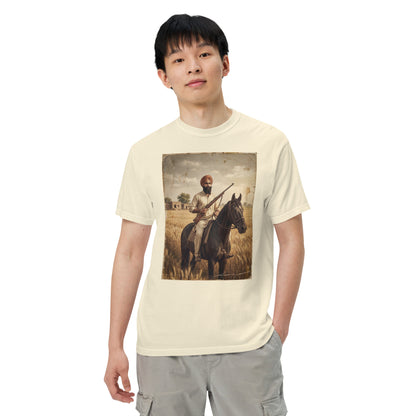 Model wearing Jatt poster tee