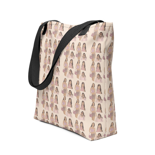 Side view of tote bag inspired by Kareena Kapoor's famous K3G character Poo
