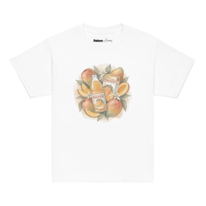 Front view of maaza juice youth tee