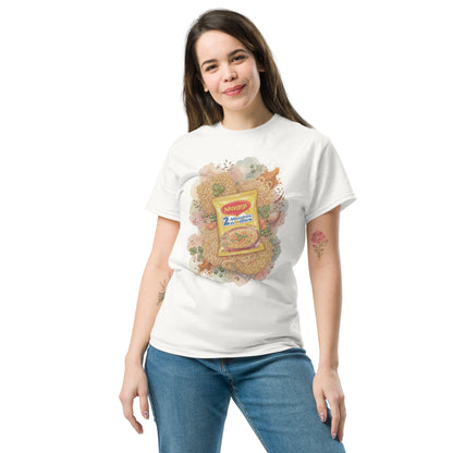 Model wearing Maggi inspired vintage tee