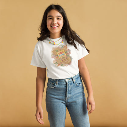 Model wearing maggi noodles inspired youth tee