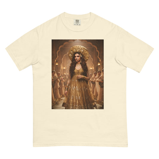 Front view of deewani mastani bollywood poster tee