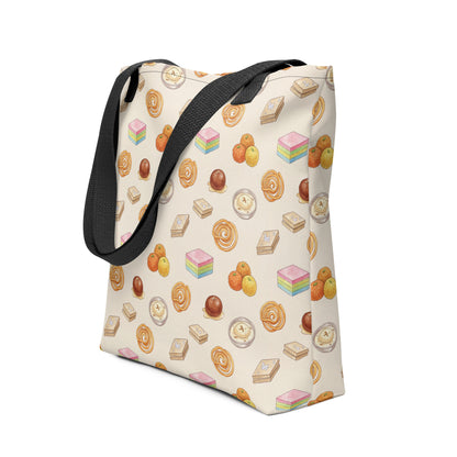 Side view of mithai print tote