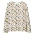 Front view of motia print crewneck