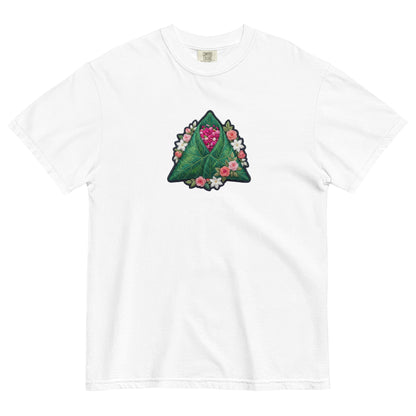 Front view of paan print graphic tee