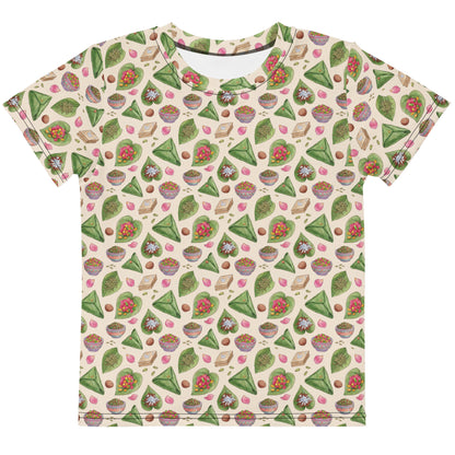Front view of paan inspired kids tee