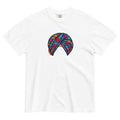 Front view of pagri print graphic tee