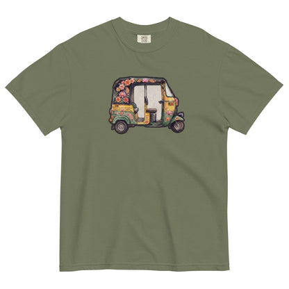 Front view of rikshaw print graphic tee