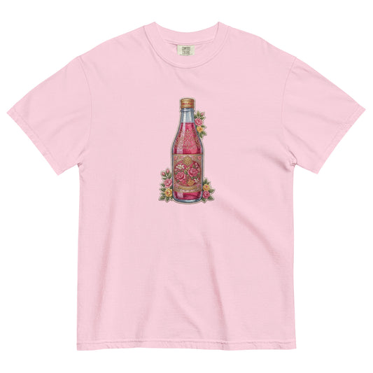 Front view of Rooh Afza print graphic tee
