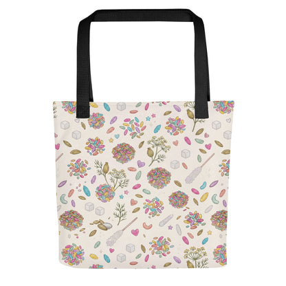 Front view of saunf inspired tote. 