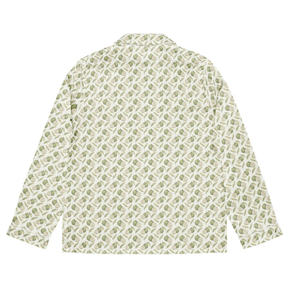 Back view of sitaphal custard apple fruit print pajama top inspired by South Asian nostalgia and heritage