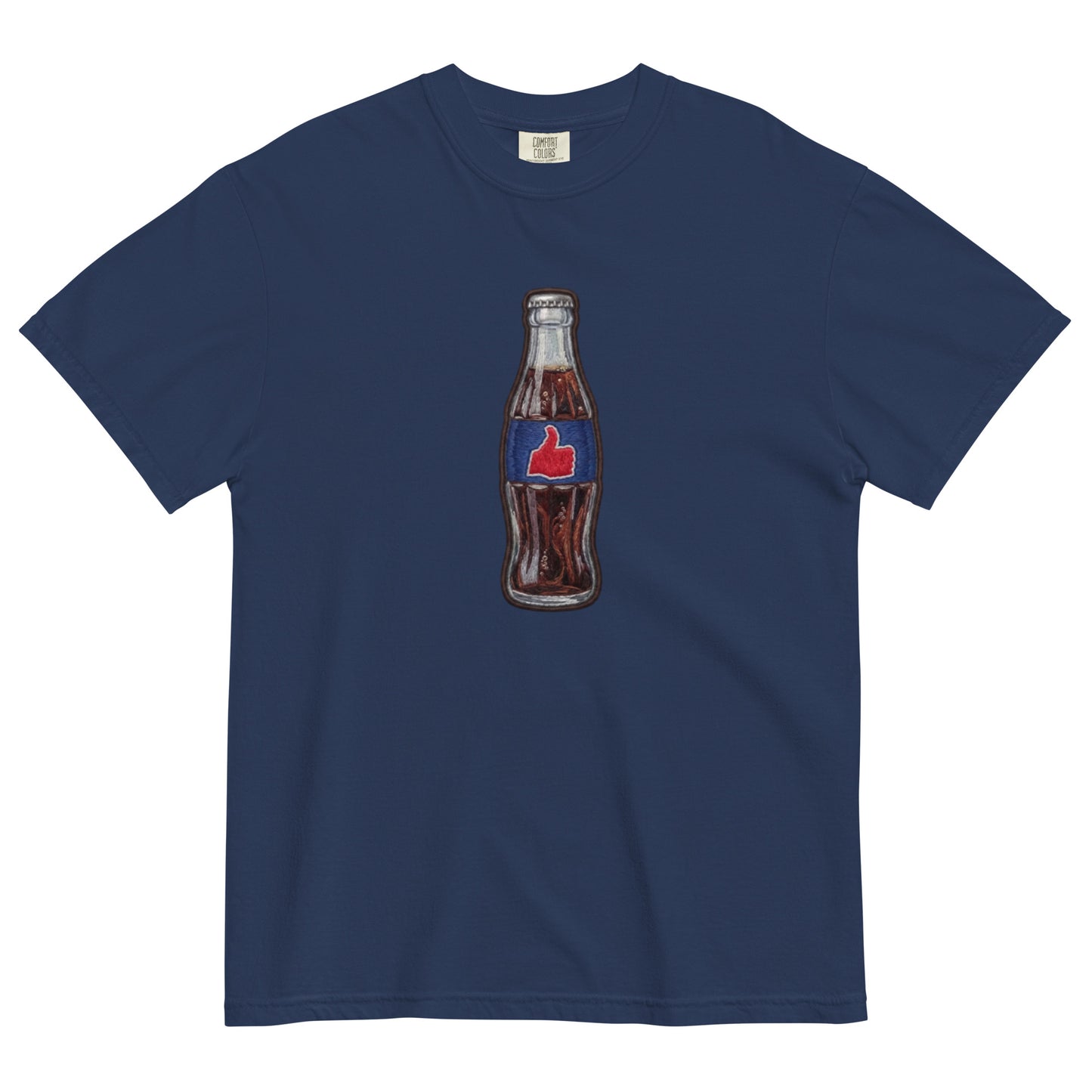 Front view of Thums Up print graphic tee